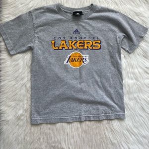 NBA Los Angeles Lakers Adidas gray graphic Tee Shirt